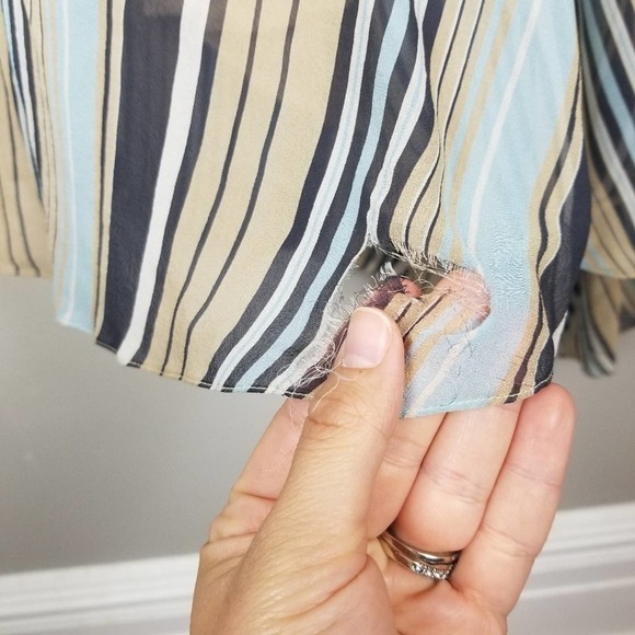 Carolina Herrera stripe chiffon long skirt - Picture 9 of 10